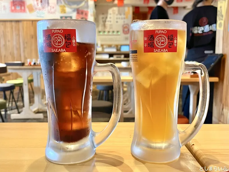 福包酒場 コーラとピーチウーロンハイ