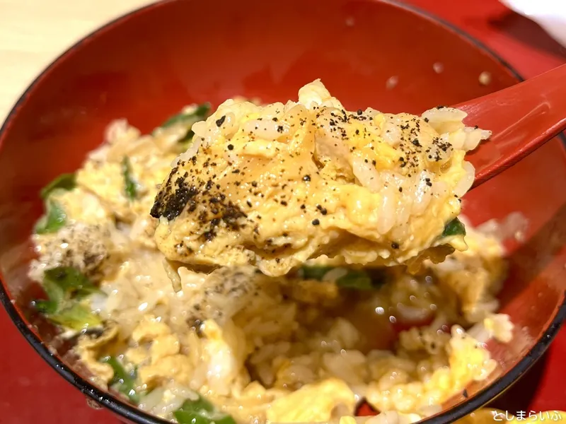 八起庵 親子丼 黒七味