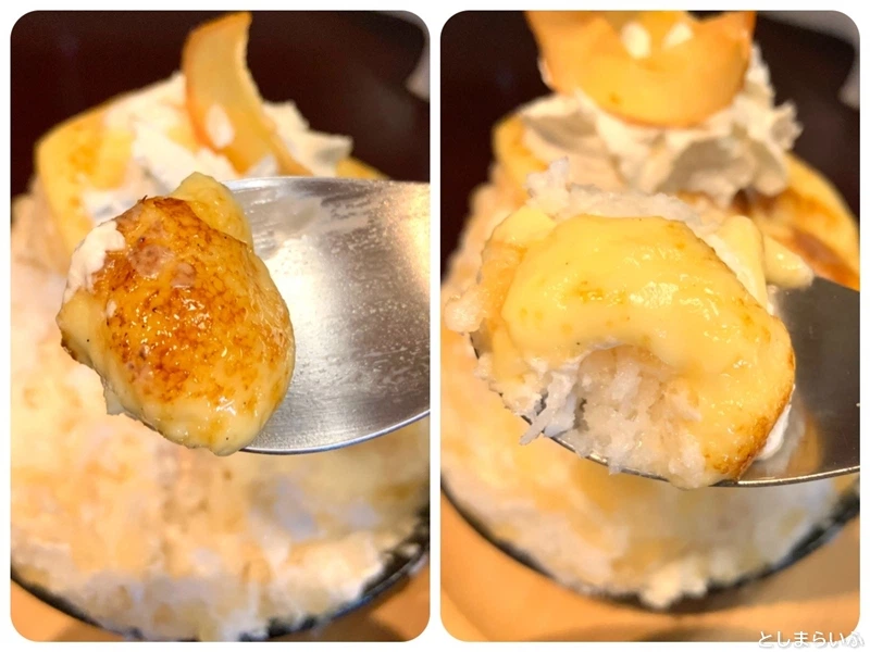 かき氷 氷連 完熟りんご焼きブリュレ クリーム