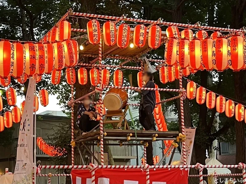 鬼子母神 盆踊り 和太鼓