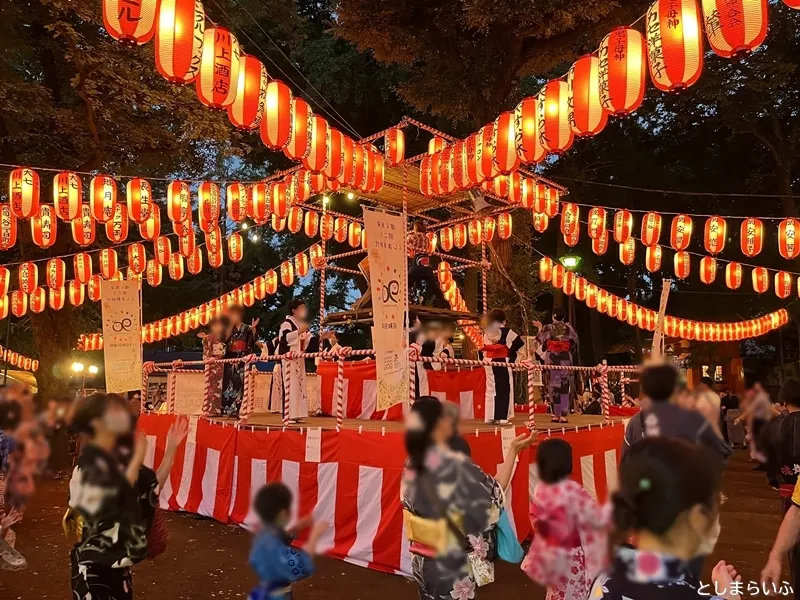 鬼子母神 盆踊り やぐら