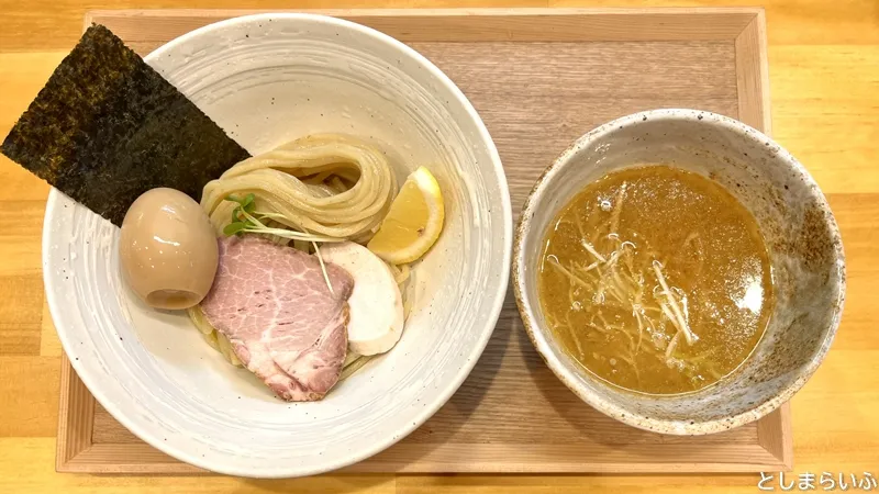 MENYA NAKAGAWA 味玉鶏魚介つけめん 真上から