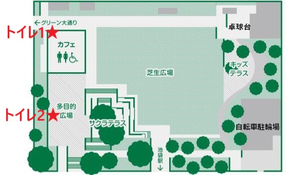 南池袋公園案内図