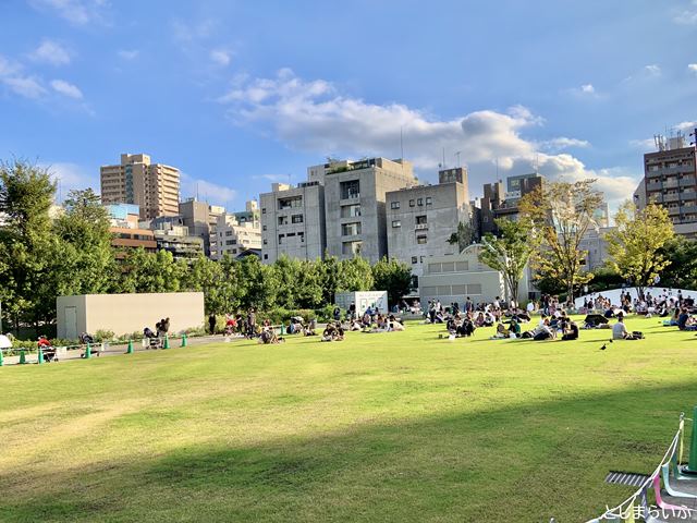 サクラテラスから見た南池袋公園