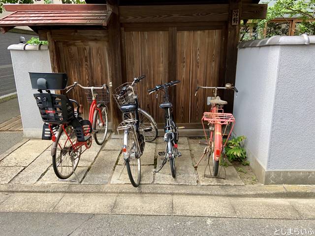 ニシイケバレイの自転車置き場