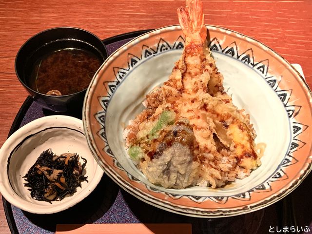 音音 ランチ 大海老天麩羅丼