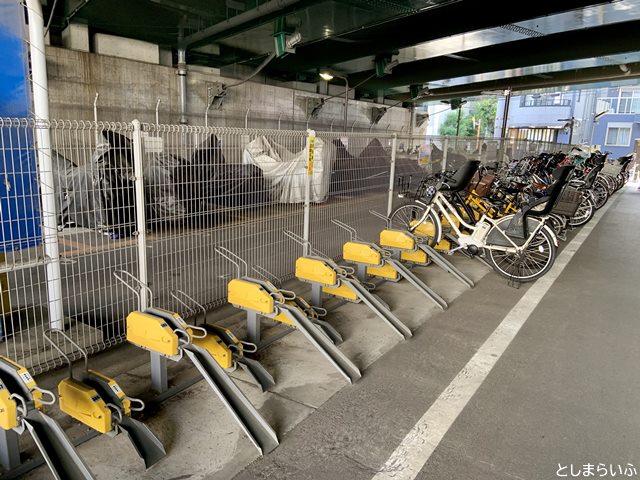 椎名橋自転車駐車場（南）当日利用エリア