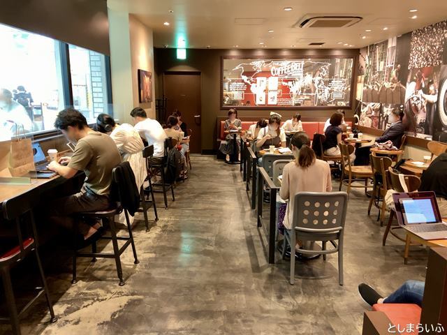 スターバックスコーヒーエチカ池袋店 座席