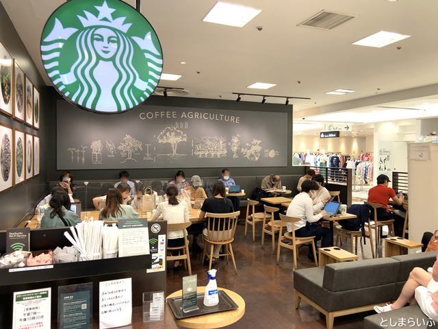 スターバックスコーヒー池袋ショッピングパーク南館店　座席