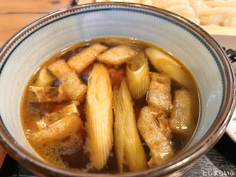 うちたて家 うけ汁 ピリ辛つくね汁うどん