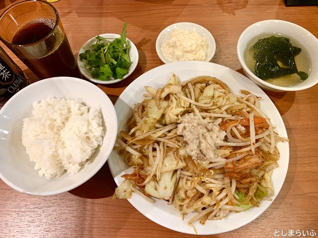 肉野菜炒めベジ郎 肉野菜炒め定食 ポン酢